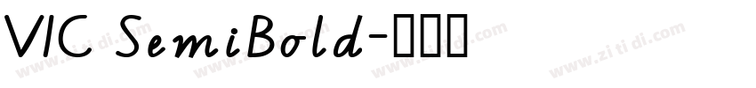 VIC SemiBold字体转换